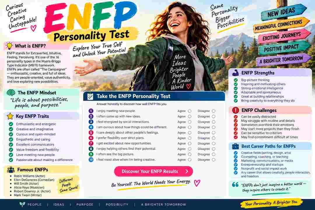 You are currently viewing ENFP personality test: discover if you are the Campaigner Personality Type
